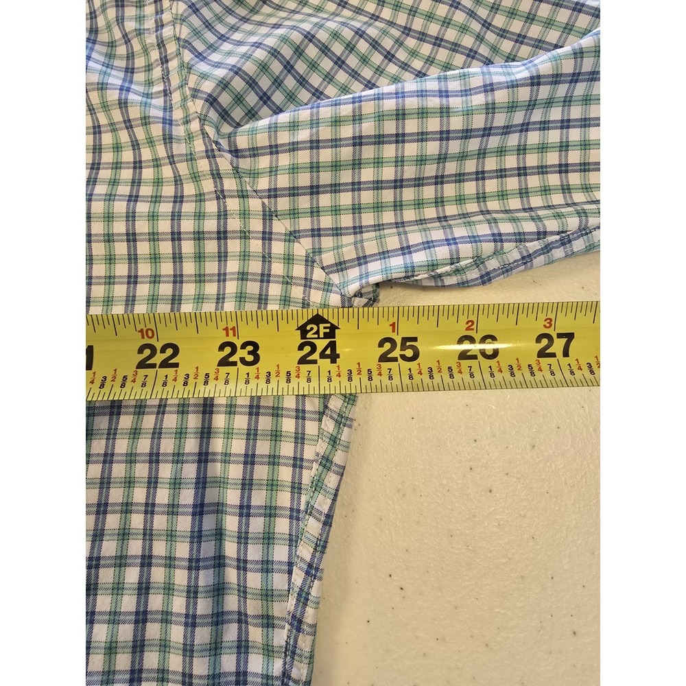 Peter Millar Crown Sport Large Long Sleeve Men's Shirt Plaid Business -87 - Picture 7 of 7